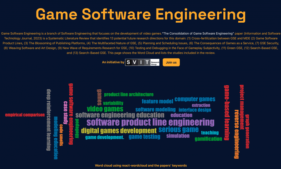 Building a home for Game Software Engineering